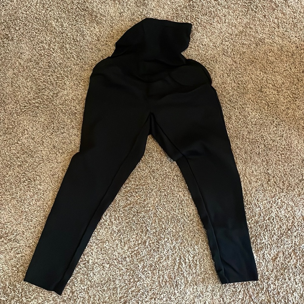 Black maternity full-panel pants